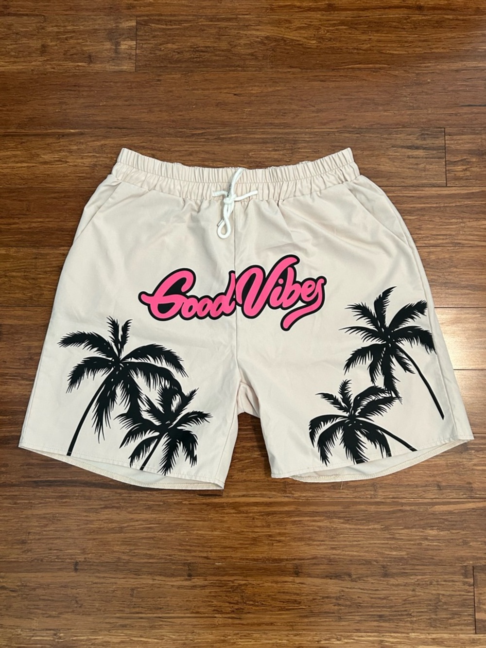 Good Vibes Palm Tree Swim Trunk /Shorts XL